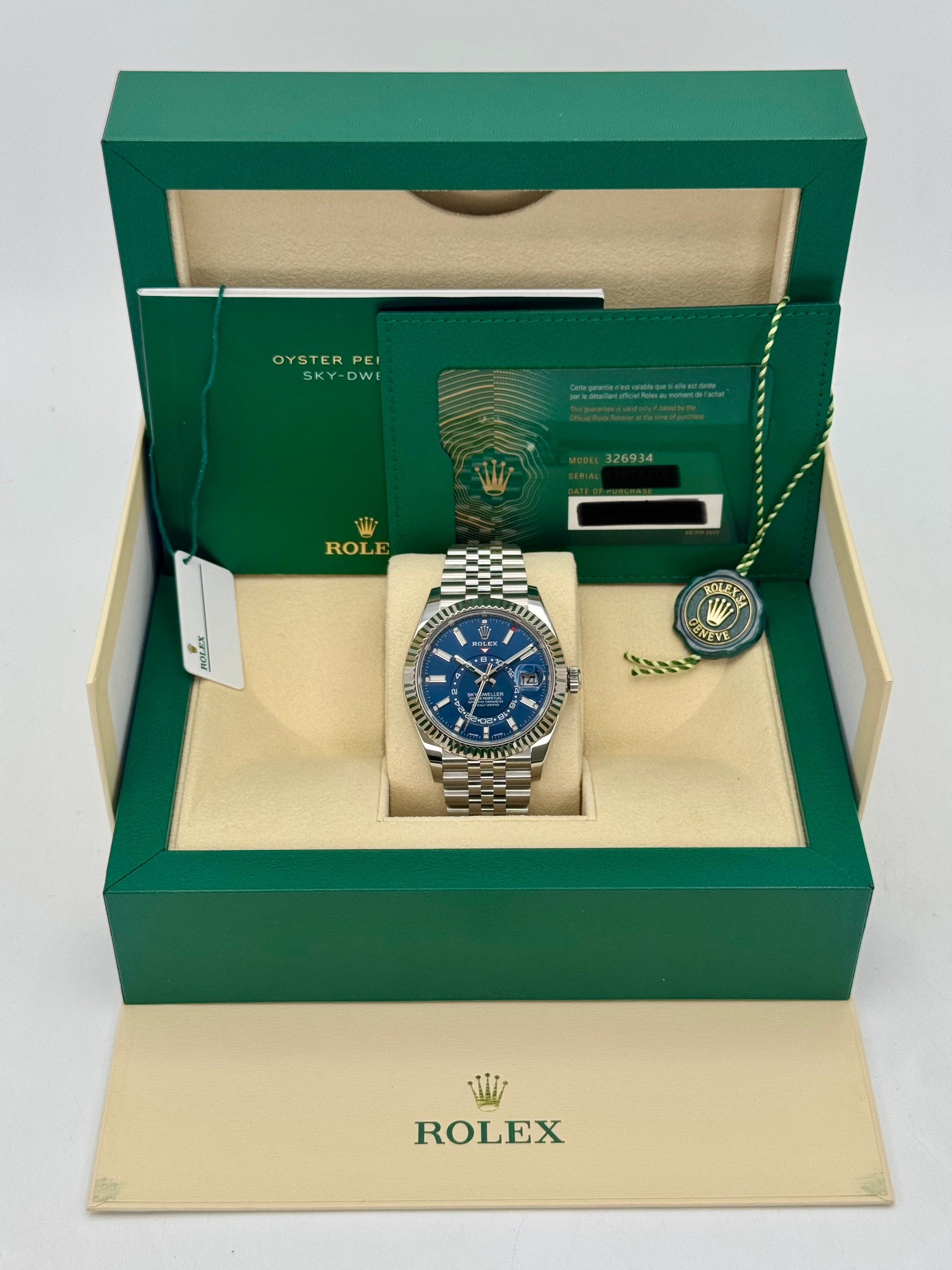 2022 スカイドゥエラー 42mm 326934 ステンレススティール ジュビリー ブルーダイヤル