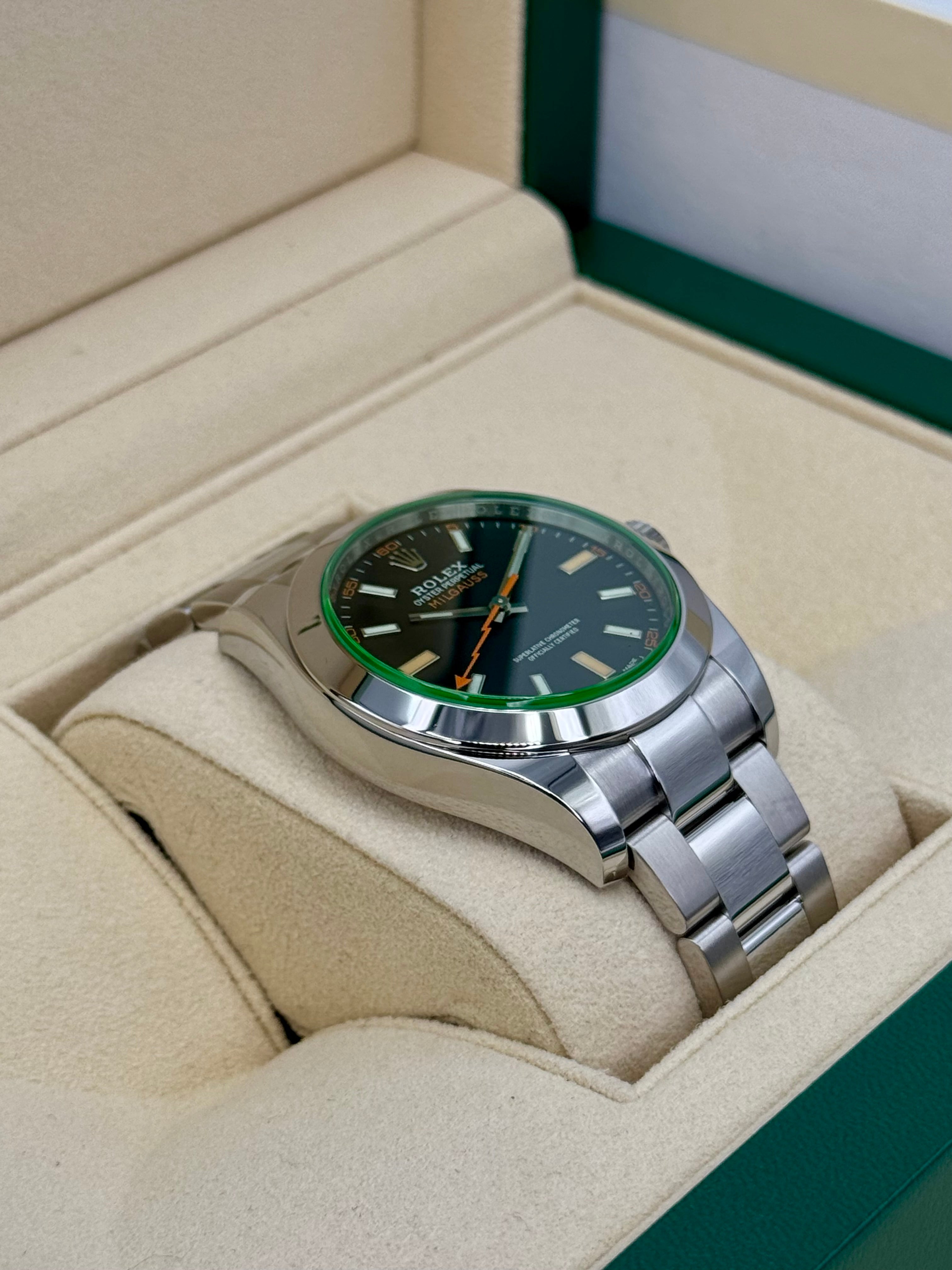 2021 ロレックス ミルガウス 40mm 116400GV ステンレススチール ブラックダイヤル