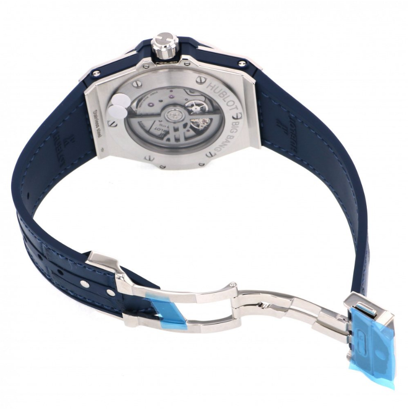 ウブロ HUBLOT ビッグバン ワンクリック スチール ブルー ダイヤモンド 465.SX.7170.LR.1204