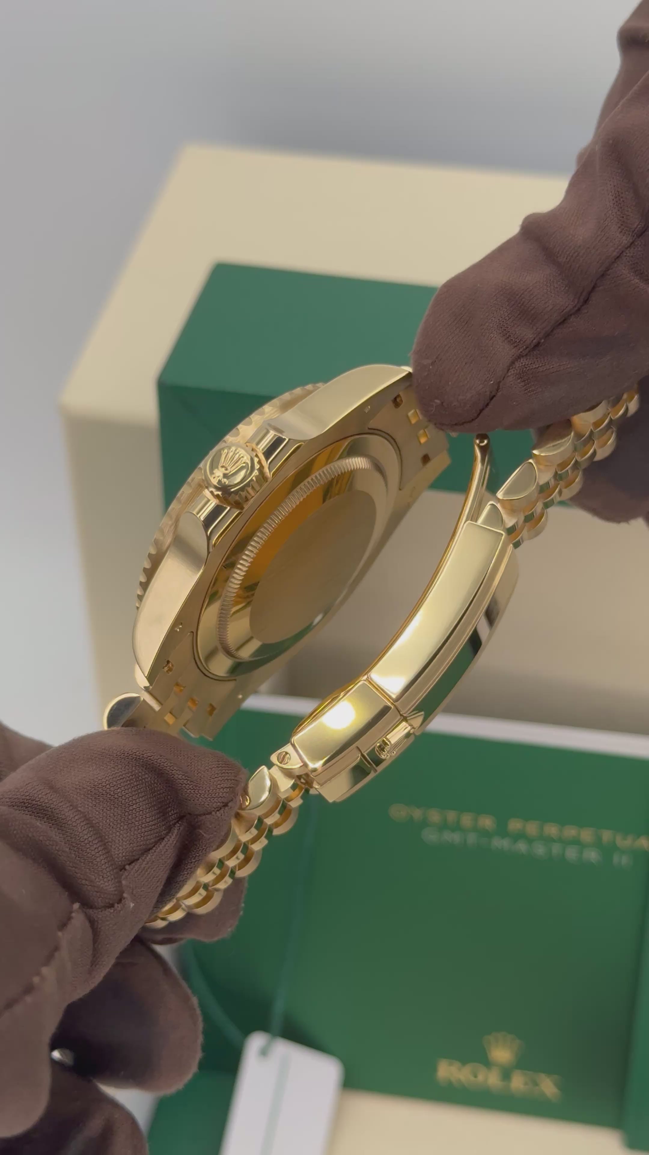 2023 Rolex GMT Master II 40mm 126718GRNR Yellow Gold Jubilee Black Dial