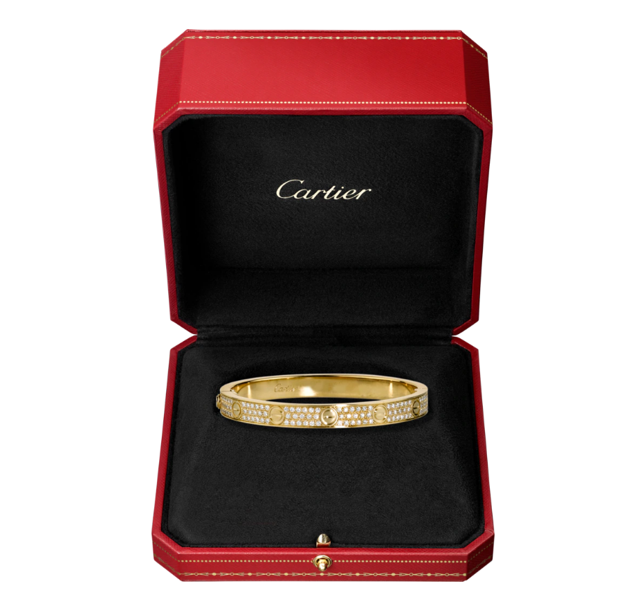 【Cartier】カルティエ LOVE BRACELET, DIAMOND-PAVED ブレスレット、パヴェダイヤモンド