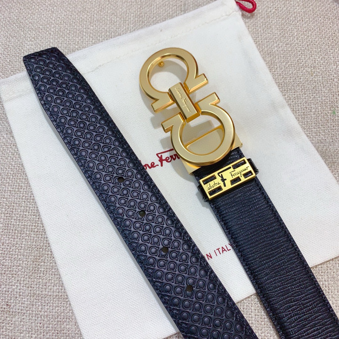 FERRAGAMO  イタリア輸入革  プレミアム純鋼自動バックル