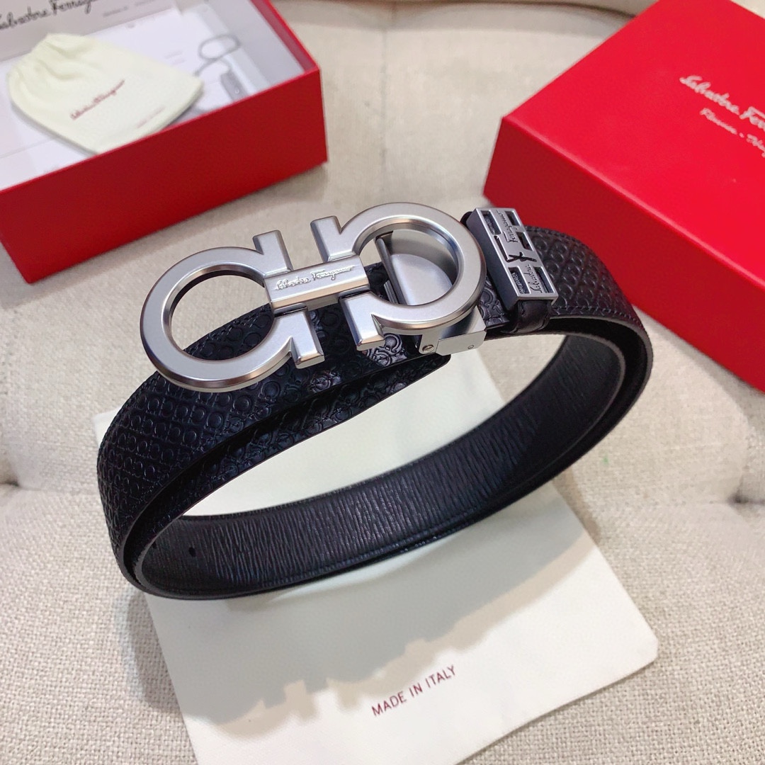 FERRAGAMO  イタリア輸入革  プレミアム純鋼自動バックル