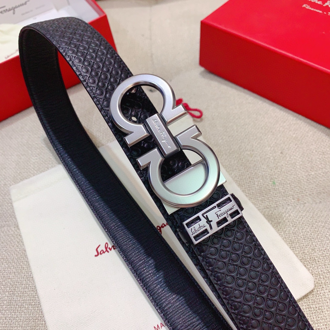 FERRAGAMO  イタリア輸入革  プレミアム純鋼自動バックル