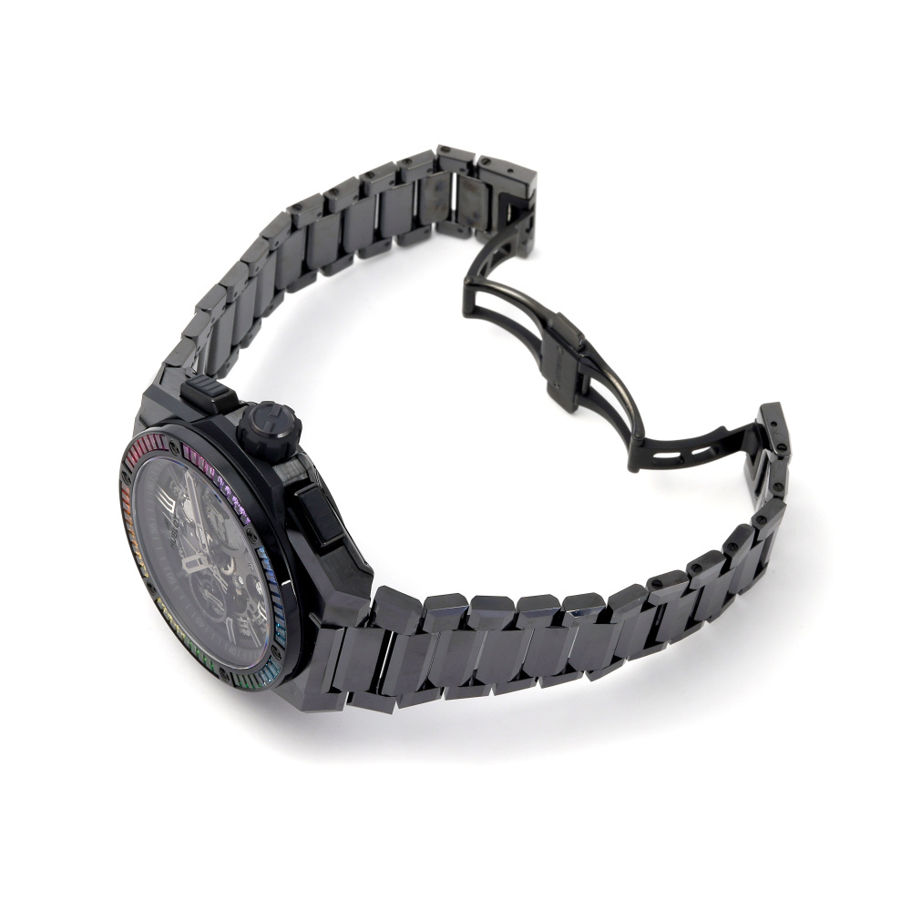 ウブロ HUBLOT ビッグバン インテグレーテッド オールブラック レインボー