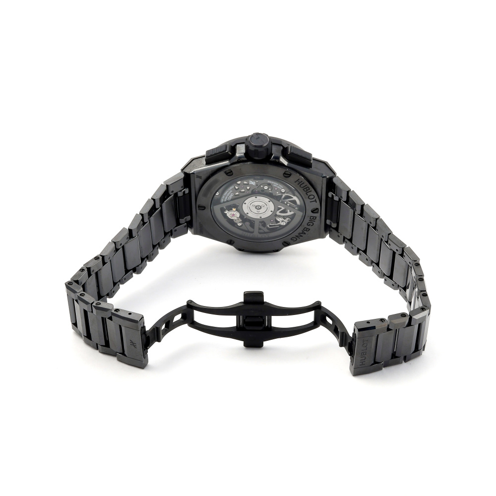 ウブロ HUBLOT ビッグバン インテグレーテッド オールブラック レインボー