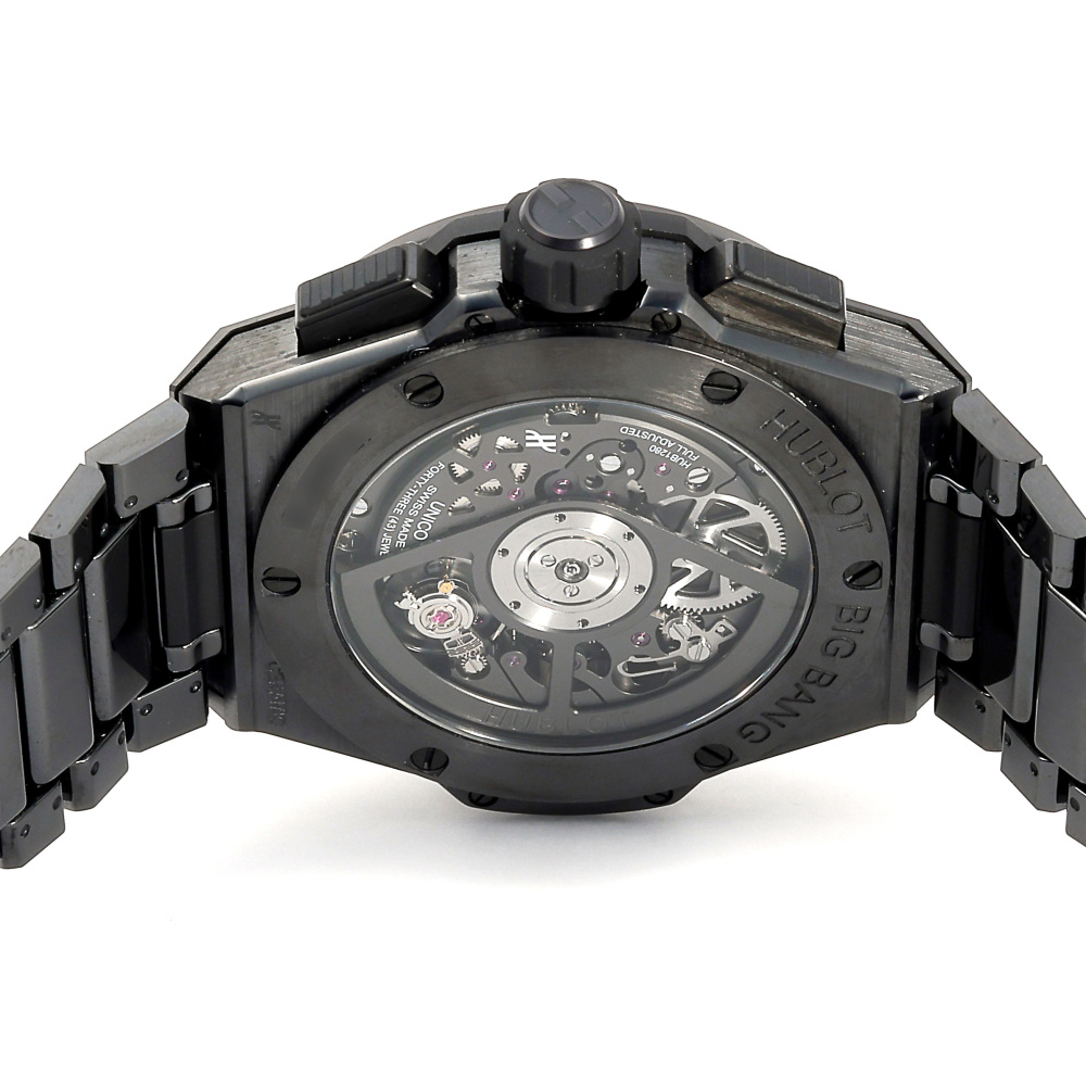 ウブロ HUBLOT ビッグバン インテグレーテッド オールブラック レインボー