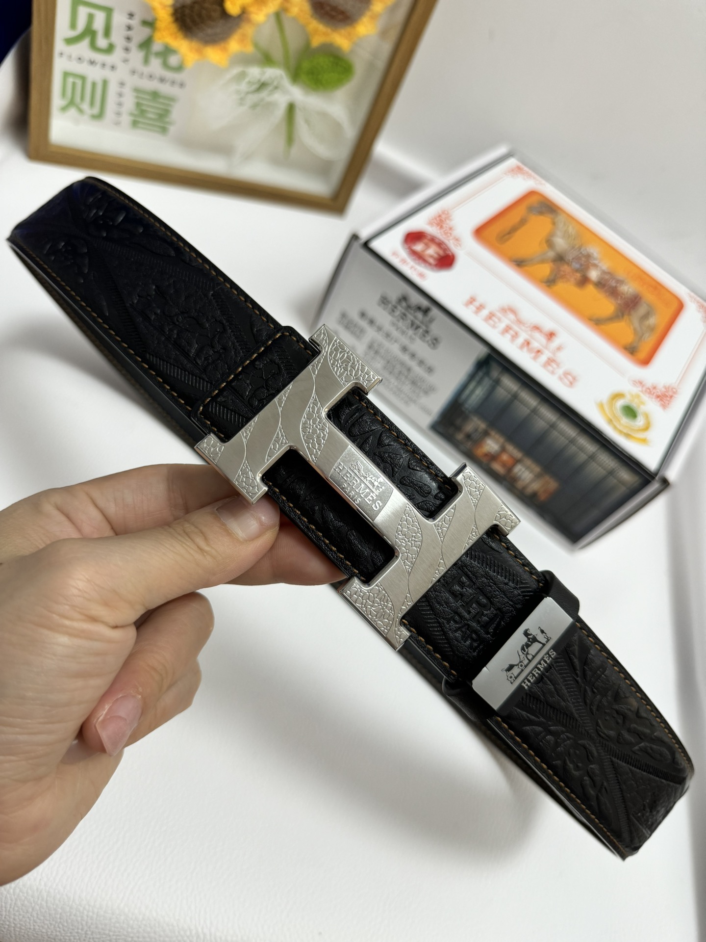 HERMES オリジナル牛革ベルト