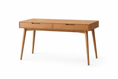 Solid Oak Desk with Drawers 120x60x75 cm-Homelivino