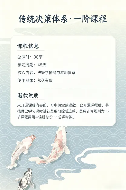 奇门决策学一阶｜决策思维基础课