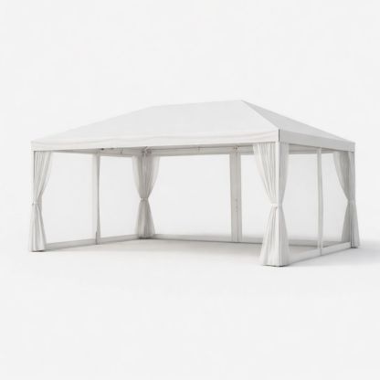 Outdoor canopy 3x4 m, polyester fabric, white