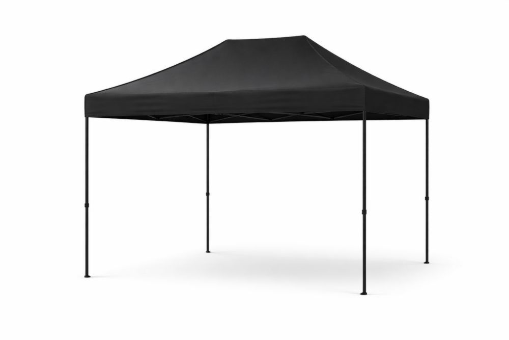 Black Polyester Outdoor Canopy Tent with Steel Frame 300cm x 300cm