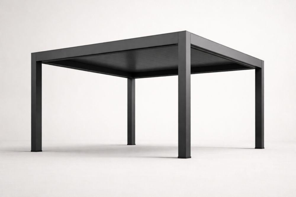 Aluminum Square Outdoor Pergola 300cm x 300cm Black