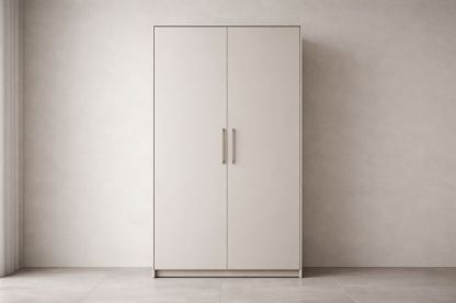 Two-Door Wardrobe White MDF 180x90x50cm