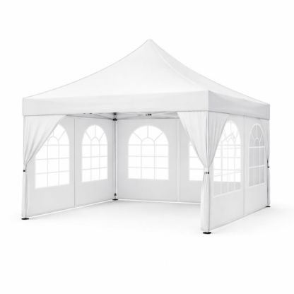 White Outdoor Canopy Tent with Windows 300cm x 300cm x 250cm