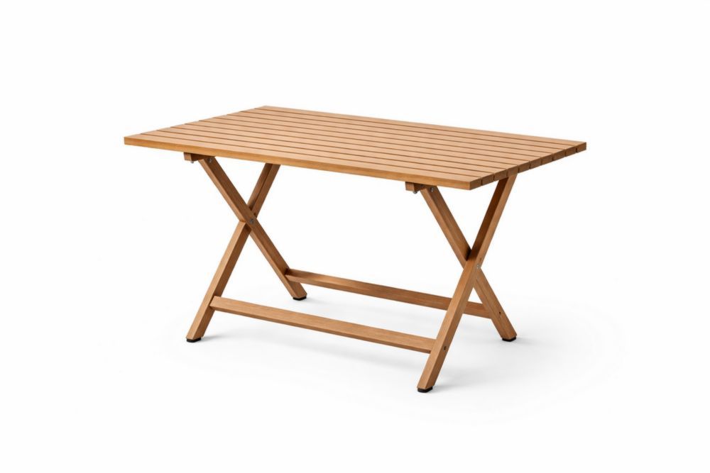 Outdoor Folding Table Teak Wood Rectangular 120x70x75cm