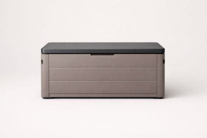 Patio Storage Storage Box 117x45x57 cm Grey Black-Naturavina