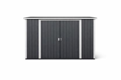 Outdoor Steel Storage Shed with Double Door 200cm x 150cm x 180cm-Naturavina
