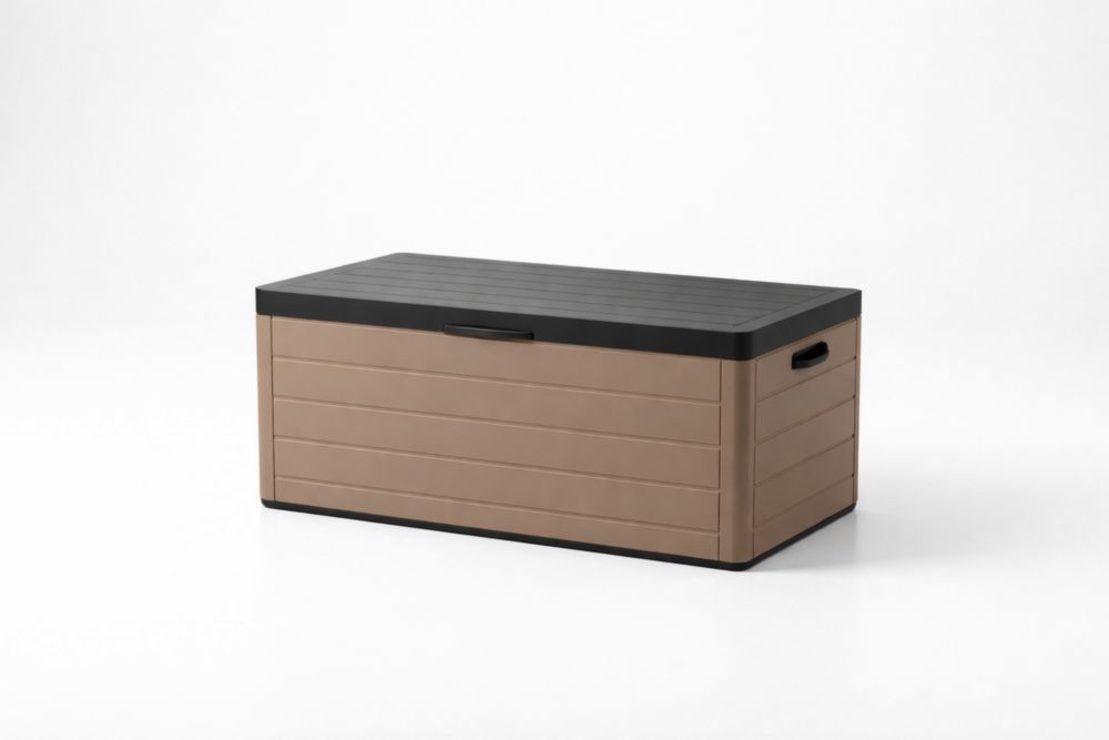 Outdoor Storage Box 112x48x56 cm Length Brown/Black Polypropylene-Naturavina