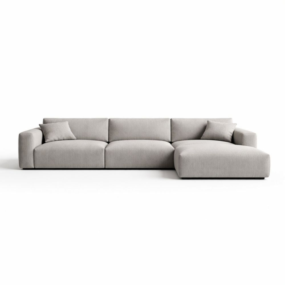 320 cm long linen fabric sectional sofa
