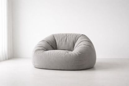 Polyester Bean Bag Chair with Gray Cover