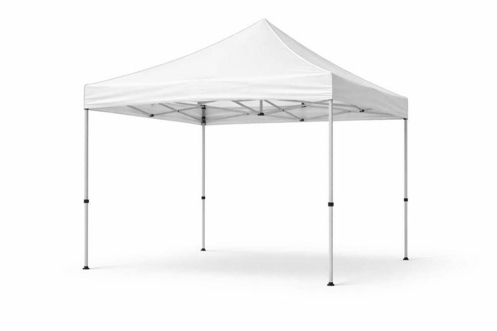 White Square Polyester Pop-Up Canopy Tent 300cm
