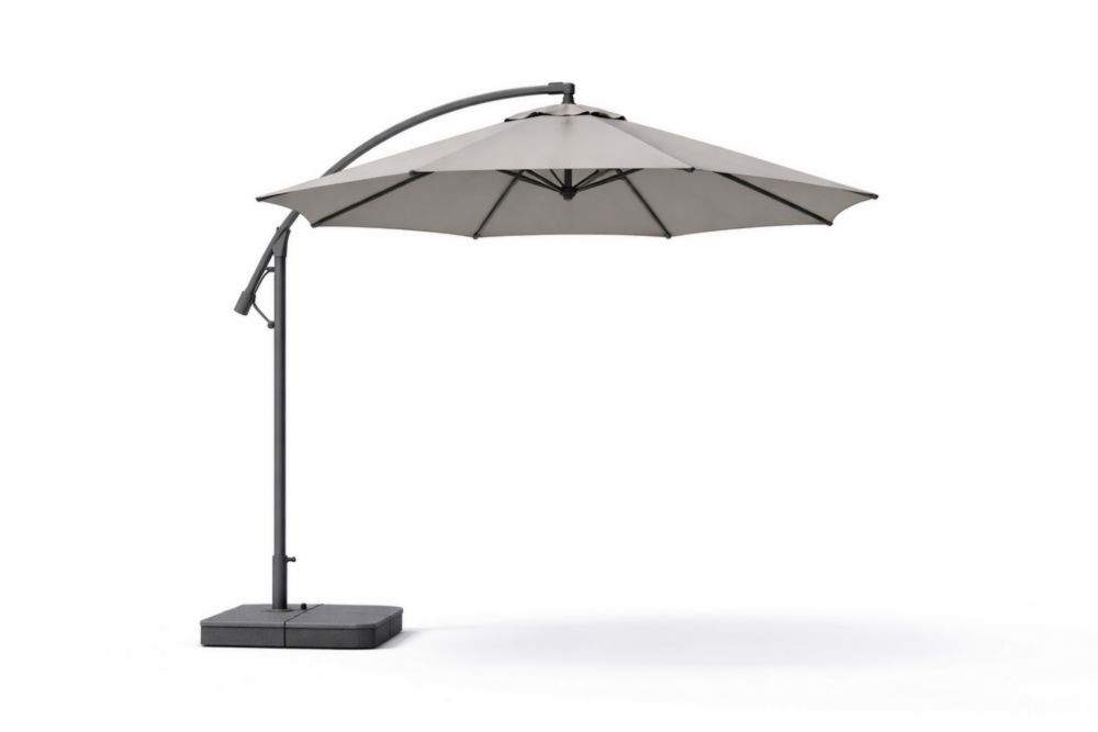 Outdoor Cantilever Patio Umbrella Round Khaki Polyester 300 cm