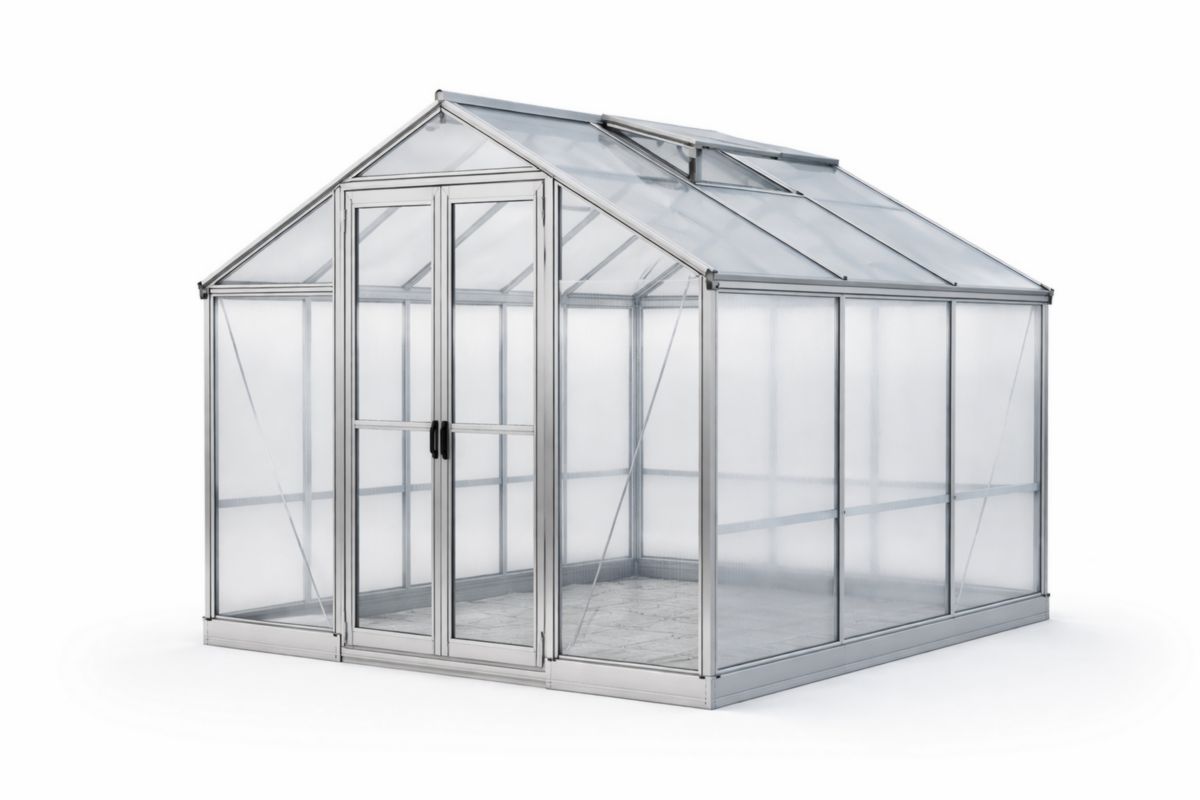 Polycarbonate Aluminum Frame Greenhouse 250cm x 200cm x 190cm