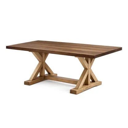 Dining table Solid Oak Rectangular Natural-SOFOLUXE