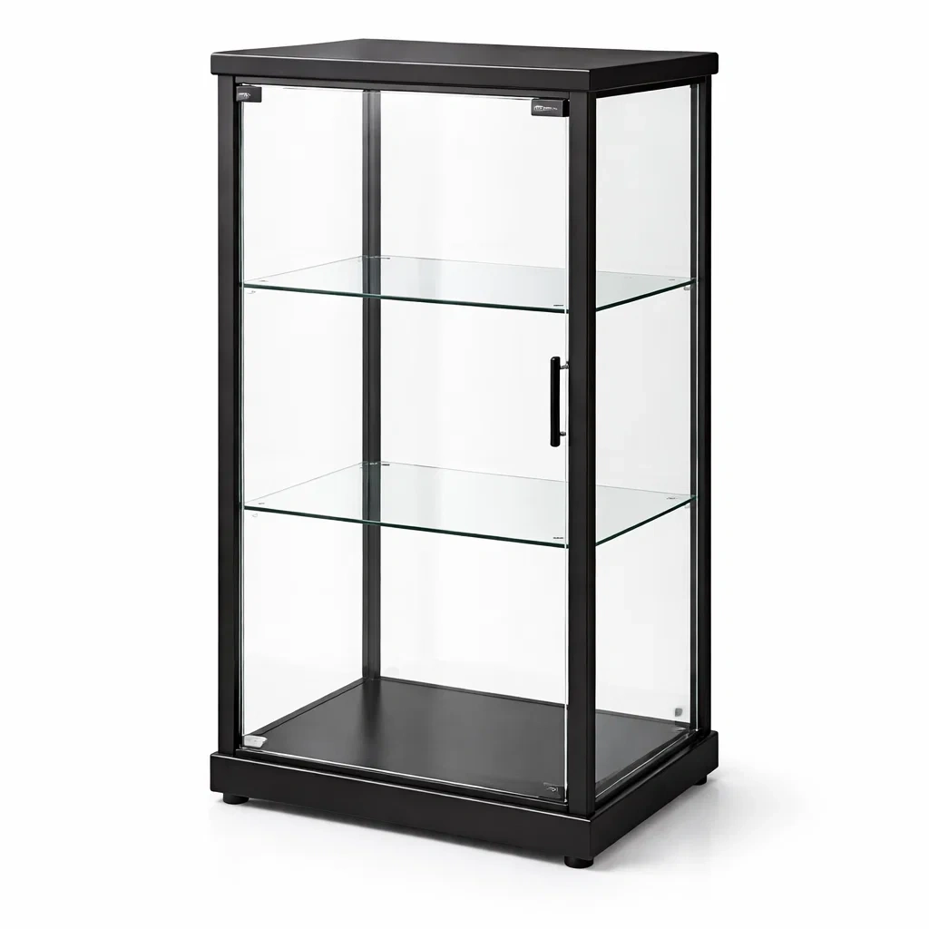 Display cabinet Glass with Black Aluminium Frame-SOFOLUXE