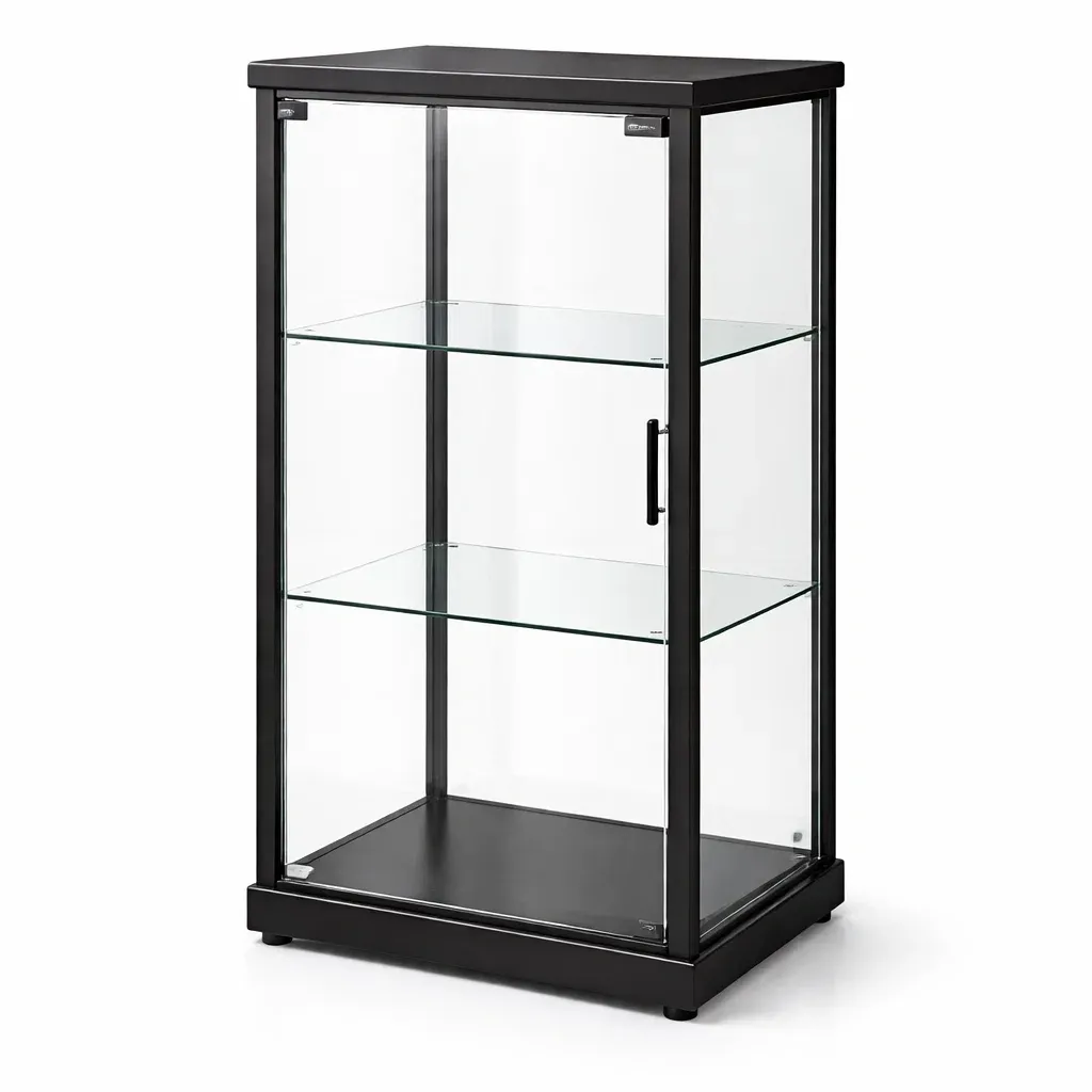 Display cabinet Glass with Black Aluminium Frame-SOFOLUXE