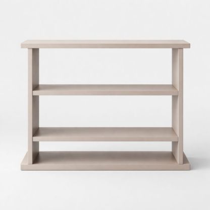 3-Tier MDF Bookshelf Beige 100cm x 80cm x 30cm