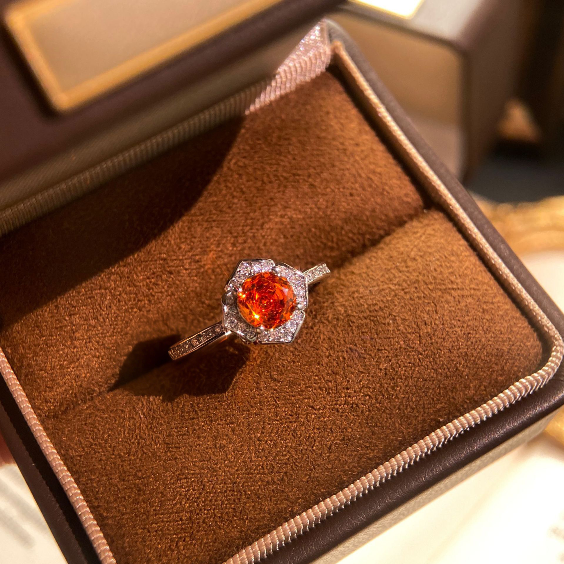 Rose Cut Zirconia Open Ring - Petal