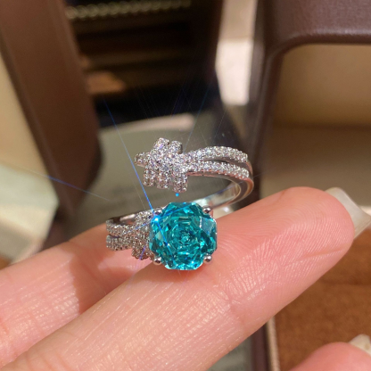 Rose Cut Zirconia Open Ring - Meteor