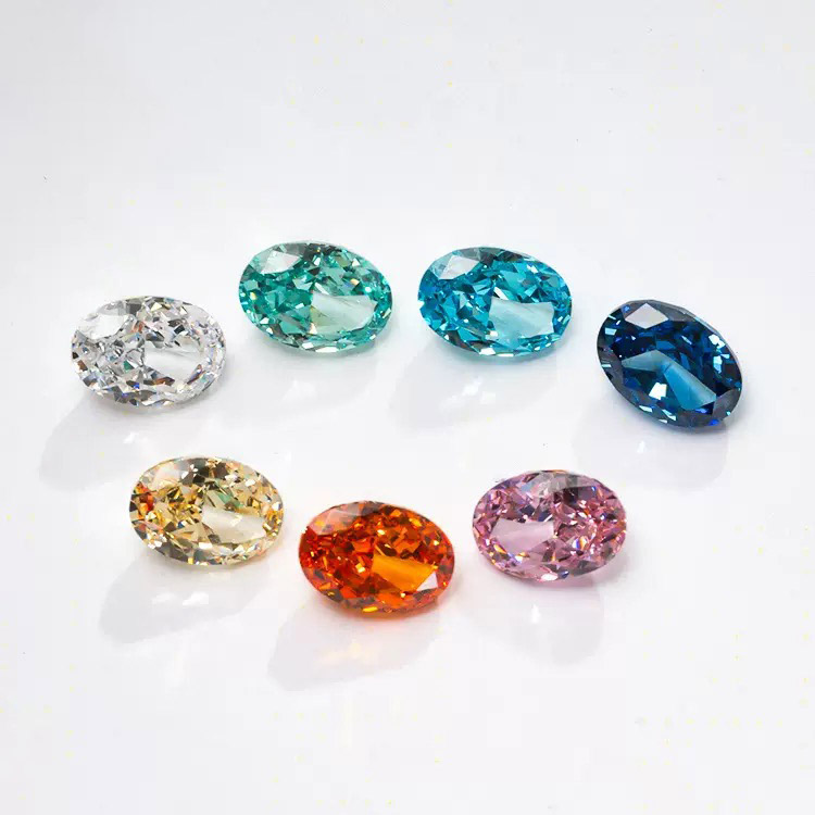 Loose Ice Flower Cut Cubic Zirconia Stones (Price for 10pcs) - Oval