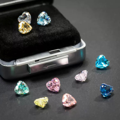 Loose Ice Flower Cut Cubic Zirconia Stones (Price for 10pcs) - Heart