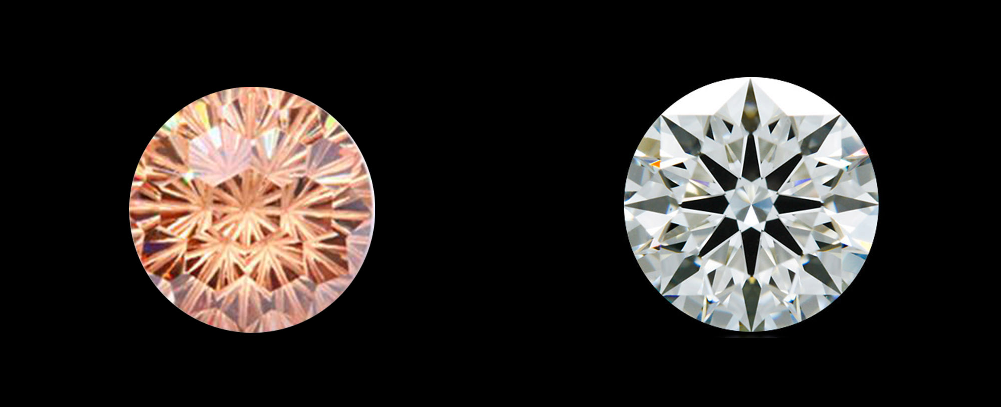 Comparison between Fireworks Cut Zirconia and traditional Round Cut