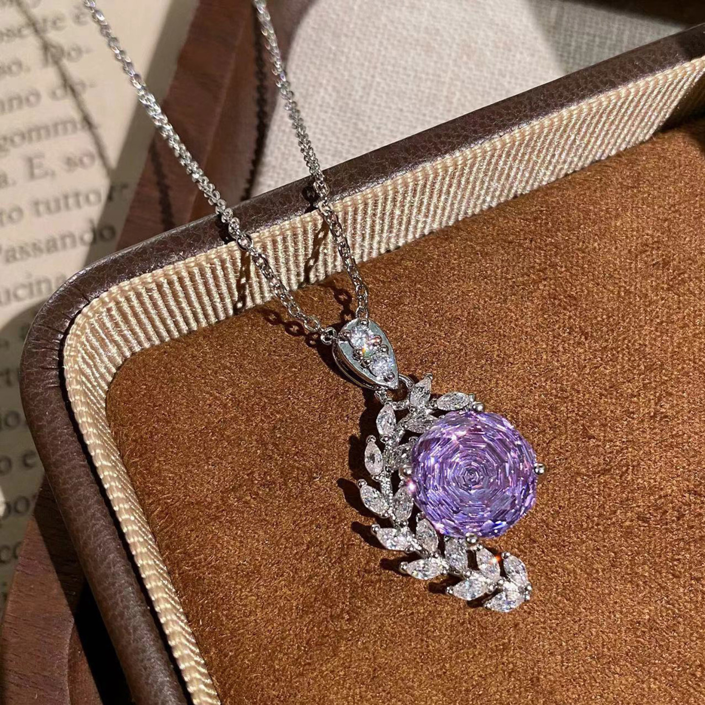 Rose Cut Zirconia Jewelry Set - Floral