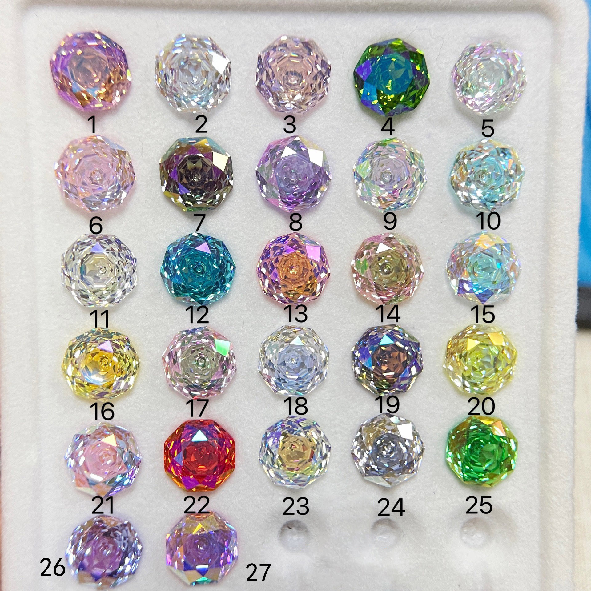 Loose Rose Cut Cubic Zirconia Stones