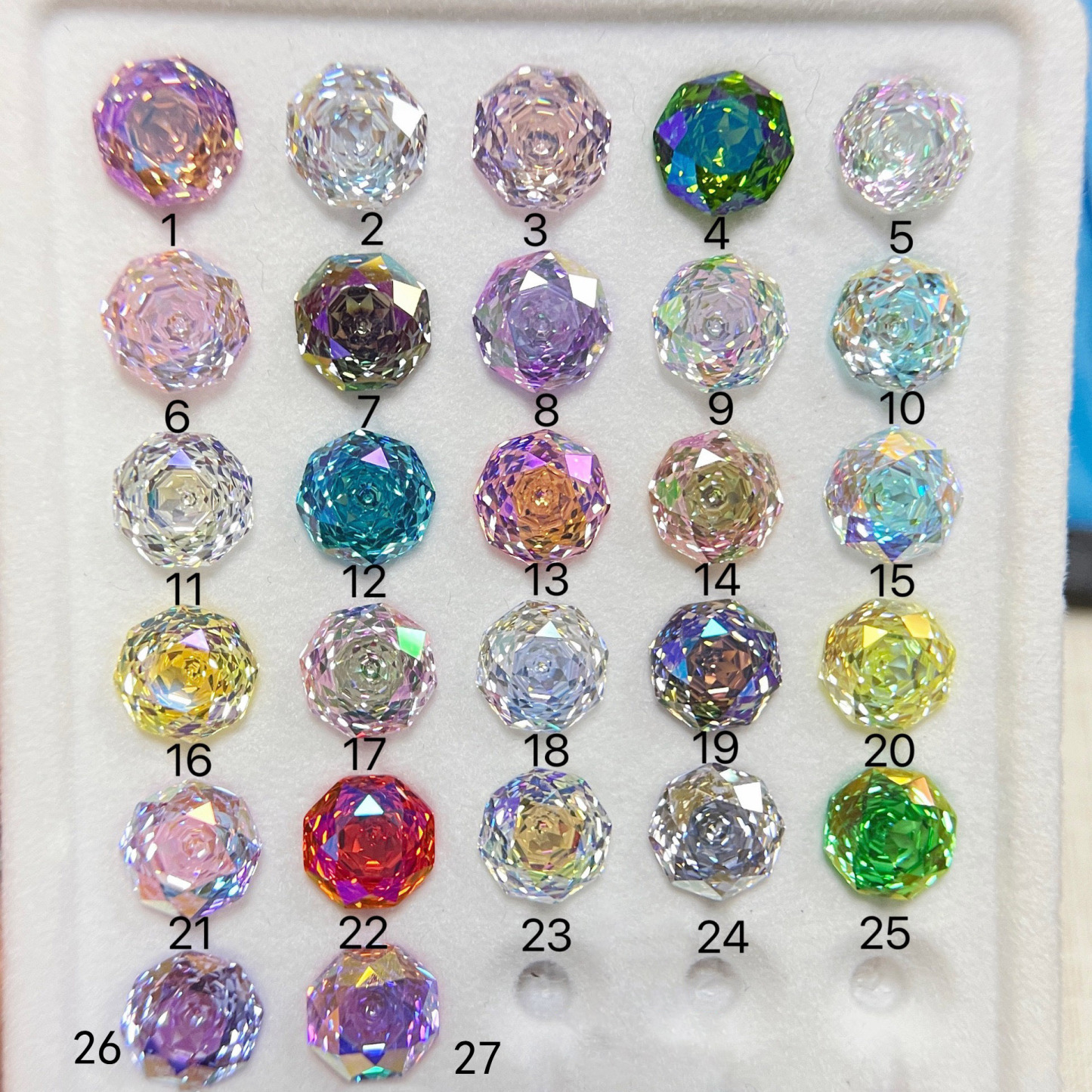 Loose Rose Cut Cubic Zirconia Stones