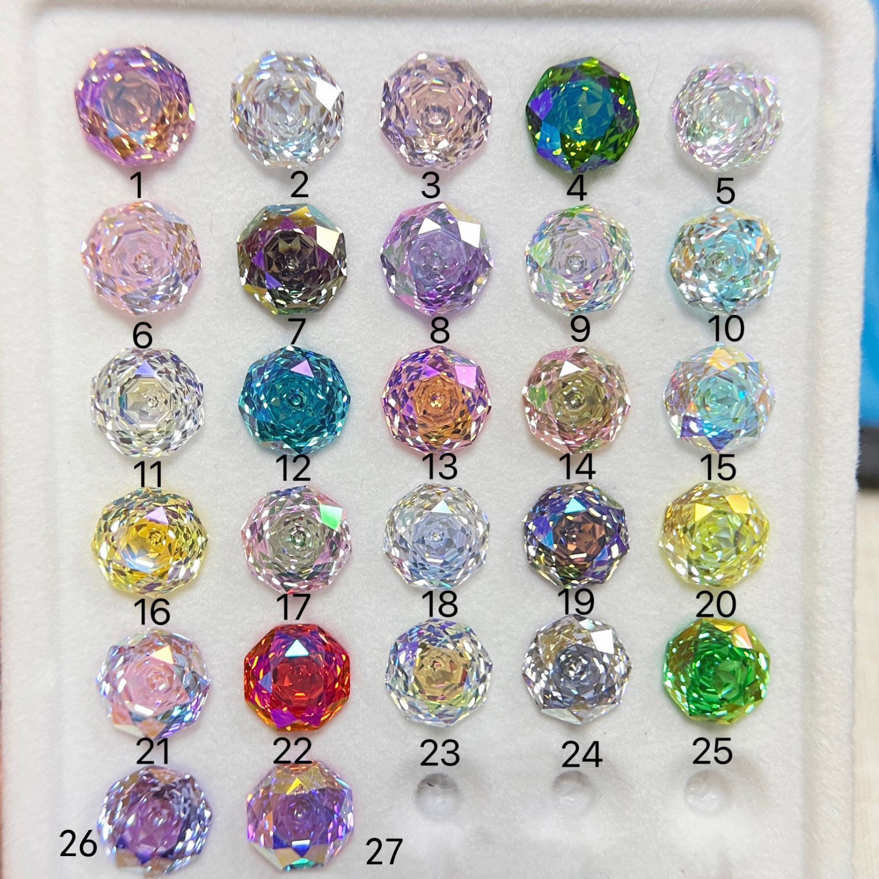 Loose Rose Cut Cubic Zirconia Stones