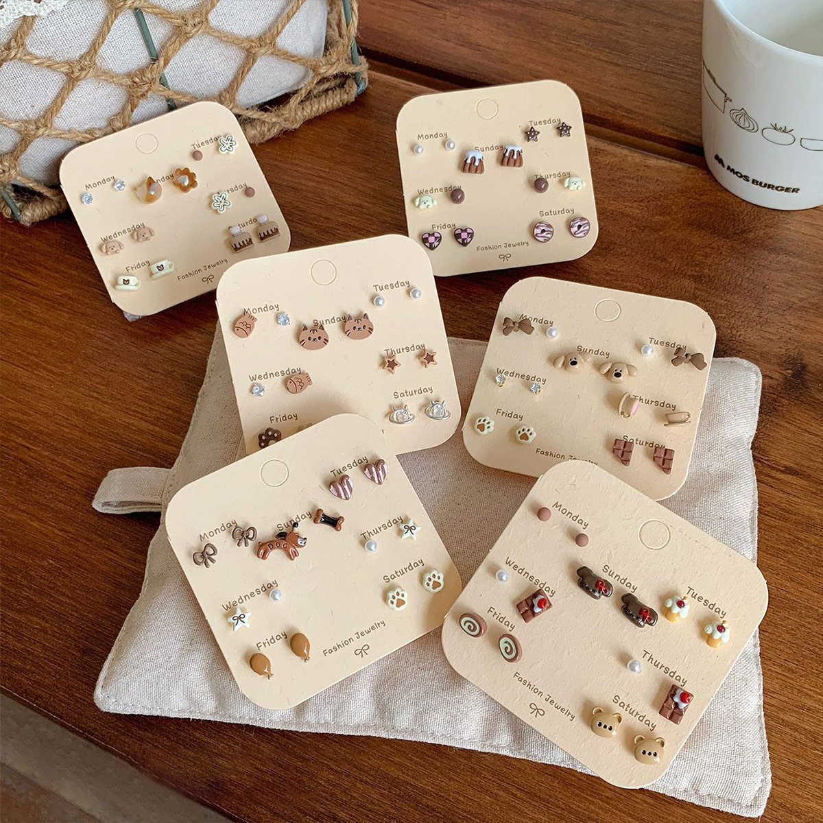 Weekly Earring Set(7 Pairs)