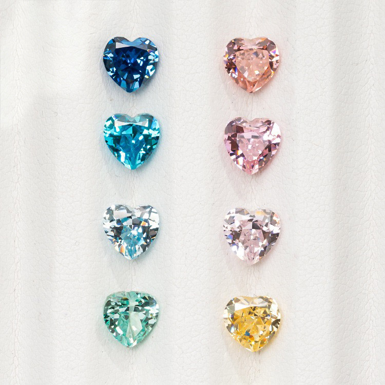 Loose Ice Flower Cut Cubic Zirconia Stones (Price for 10pcs) - Heart