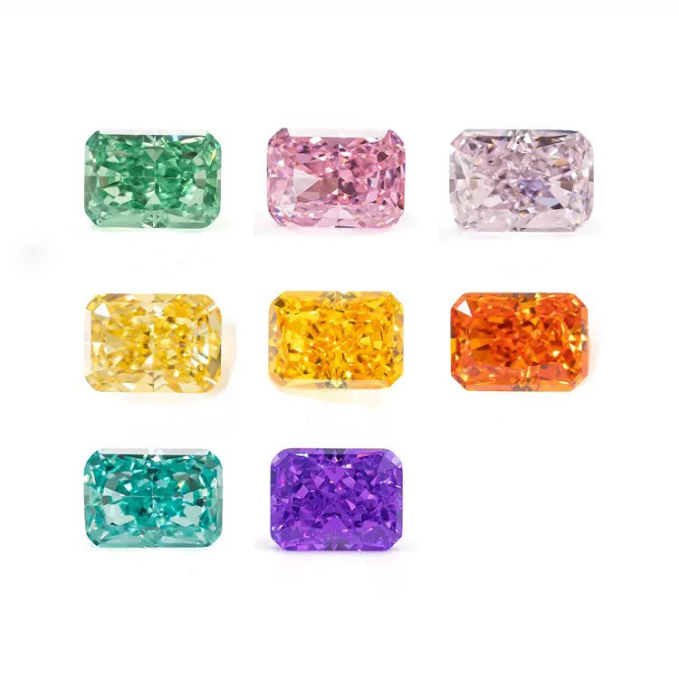 Loose Ice Flower Cut Cubic Zirconia Stones (Price for 10pcs) - Emerald