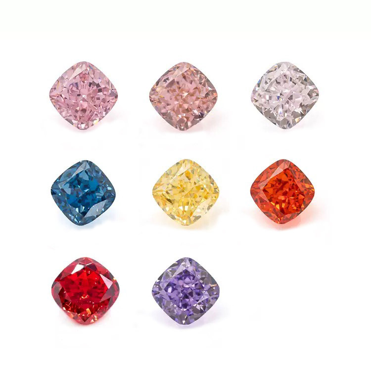 Loose Ice Flower Cut Cubic Zirconia Stones (Price for 10pcs) - Square Cushion