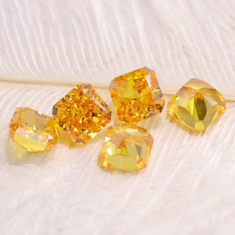 Loose Ice Flower Cut Cubic Zirconia Stones (Price for 10pcs) - Asscher