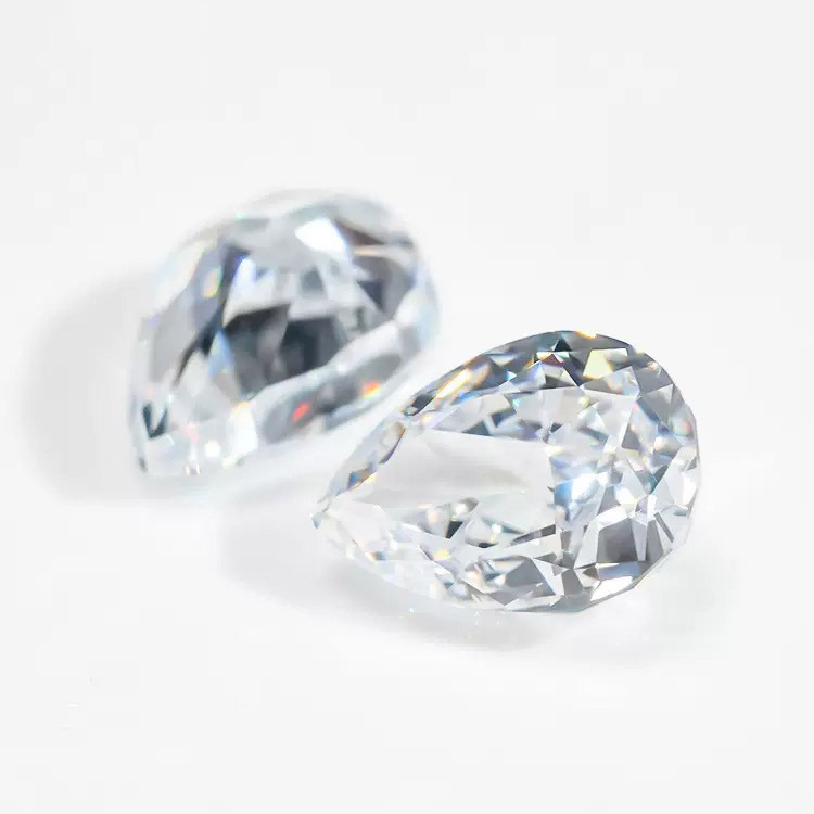 Loose Ice Flower Cut Cubic Zirconia Stones (Price for 10pcs) - Pear