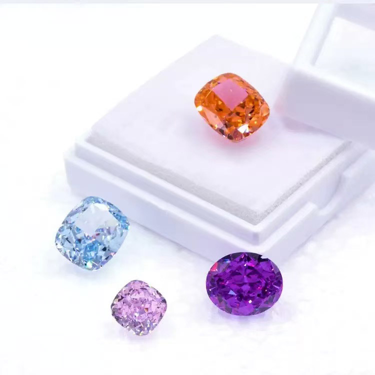 Loose Ice Flower Cut Cubic Zirconia Stones (Price for 10pcs) - Cushion