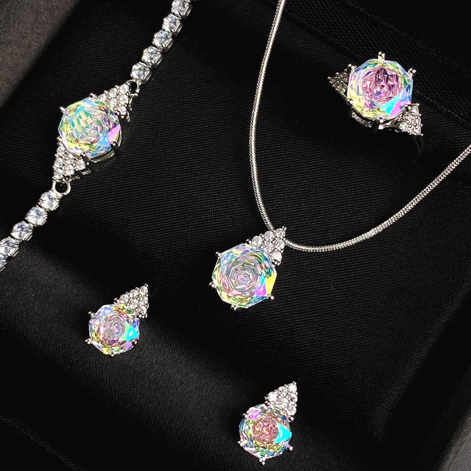 Rose Cut Jewelry Set-Triangle