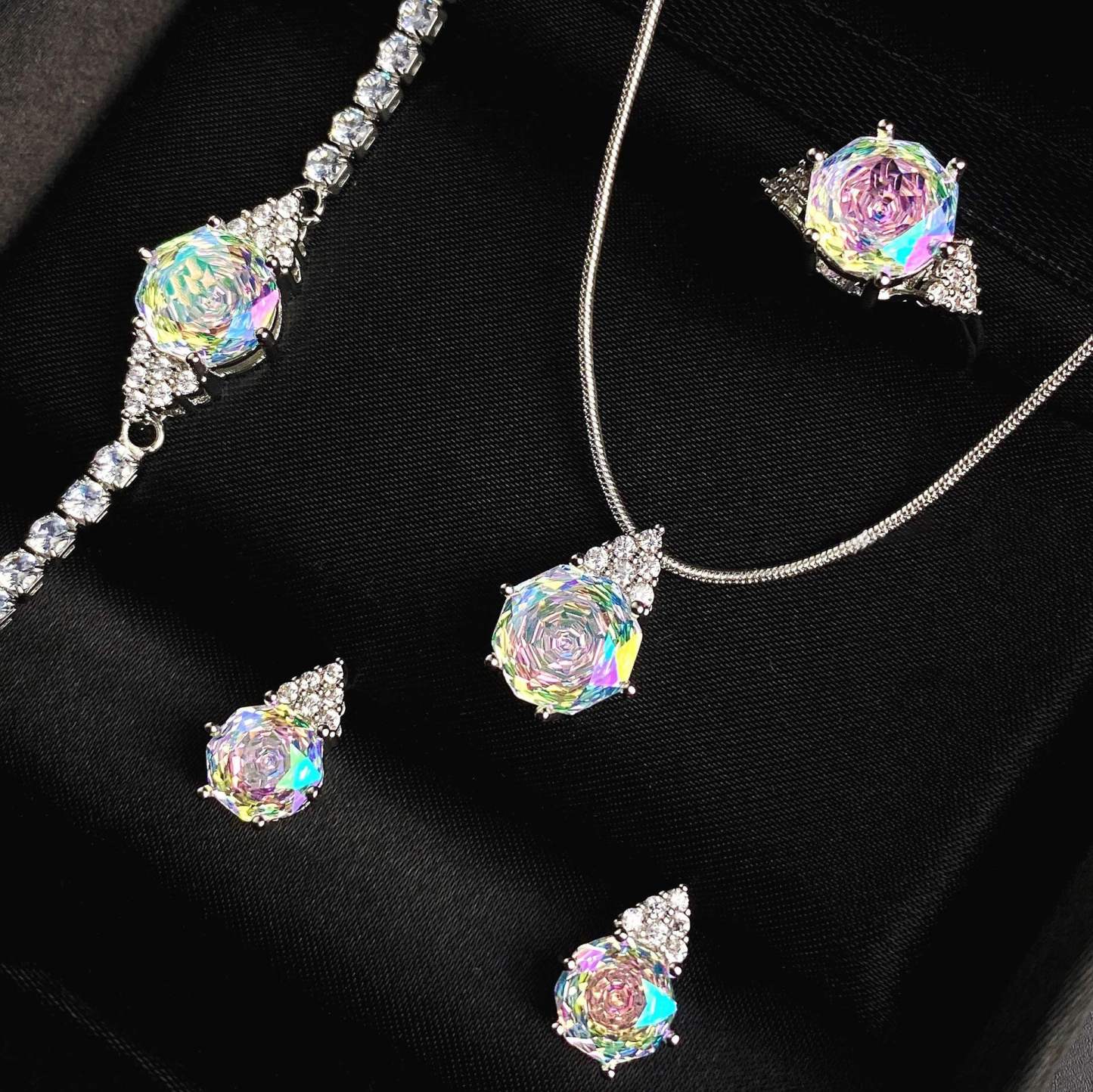 Rose Cut Jewelry Set-Triangle